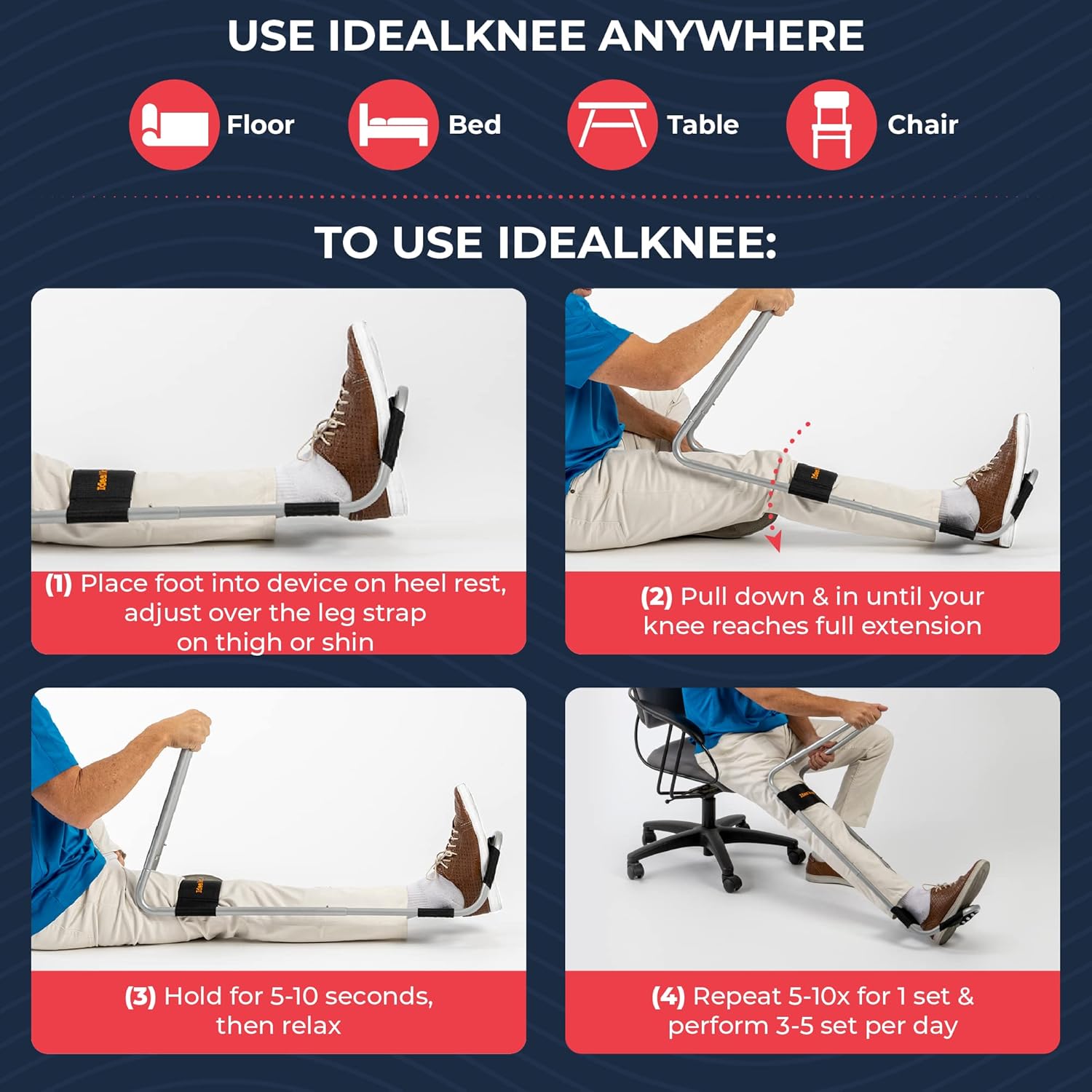 Alat Ekstensi Lutut IdealKnee - Detail Sudut